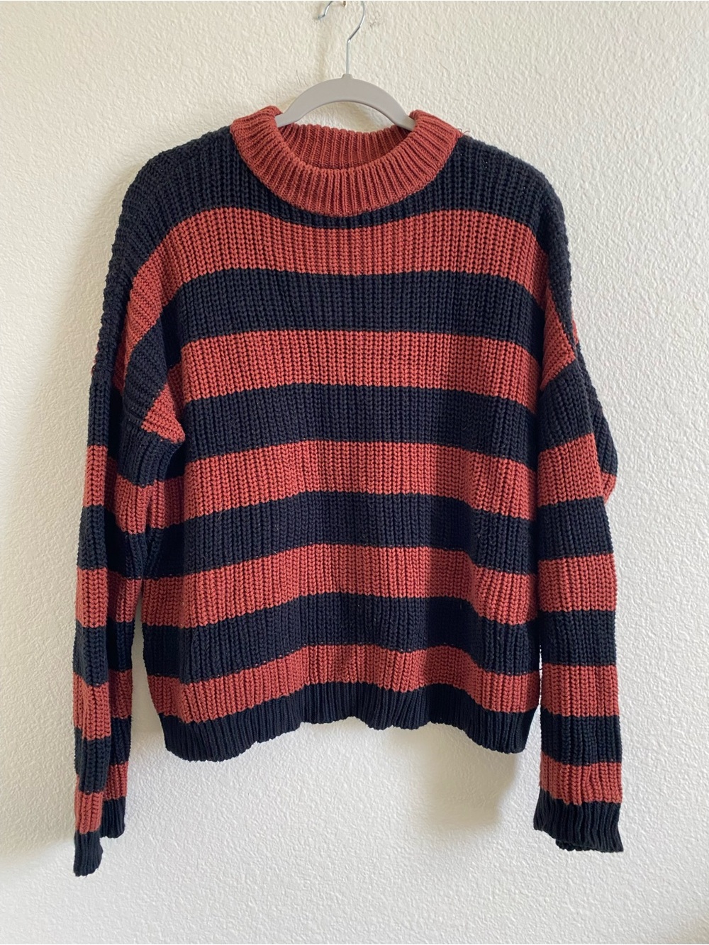 Rita Row Cotton Cashmere Crewneck Striped Sweater